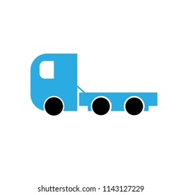 Vector illustration of truck with open platform
