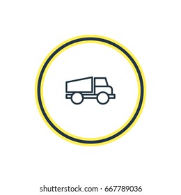 Vector Illustration Of Truck Outline. Beautiful Structure Element Also Can Be Used As Lorry Element.