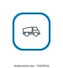 Vector Illustration Of Truck Outline. Beautiful Structure Element Also Can Be Used As Lorry Element.