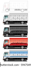 vector illustration of  truck. (Simple gradients only - no gradient mesh.)