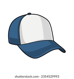 Ilustración vectorial del gorro del sombrero de camión aislado con fondo blanco