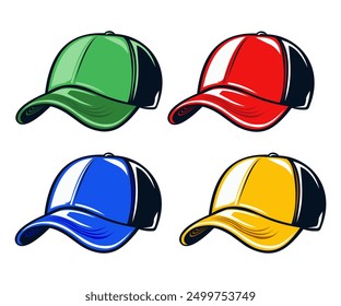 Ilustración vectorial de gorra de camionero aislada con fondo blanco