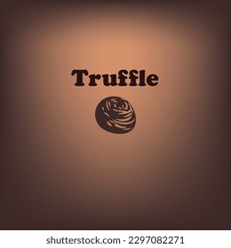Vector illustration for truffle sweets in poster format.
