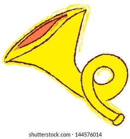 Vector illustration of a trumpet