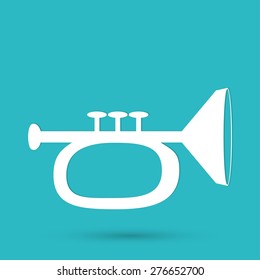 Vector illustration of trumpet