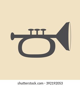 Vector illustration of trumpet