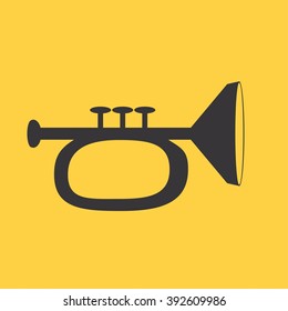 Vector illustration of trumpet