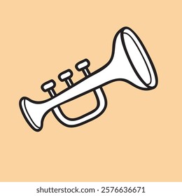 vector illustration of a trumpet design

