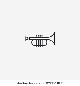 Vector illustration of trumpet icon