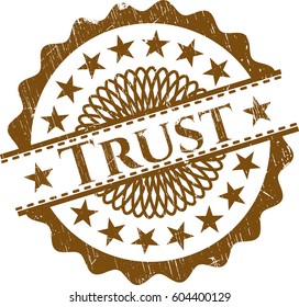 Vector illustration of Trust rubber grunge stamp
