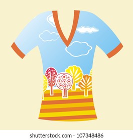 Vector illustration of t-shirt