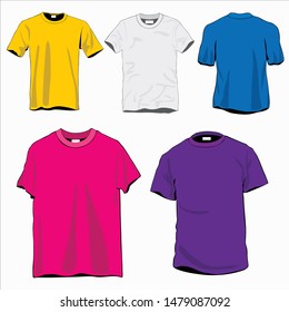 vector illustration of a t-shirt collection