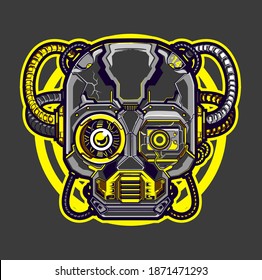 Vektorgrafik für Cyborg-T-Shirt-Design
