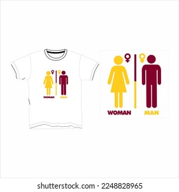 Vector illustration of t-shirt design . Front  views