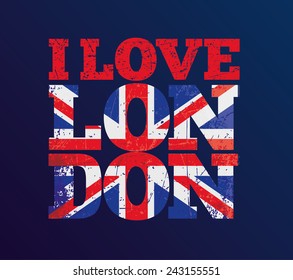 vector illustration, t-shirt design i love London , t-shirt graphics 