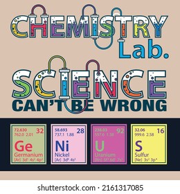 Vector illustration for t-shirt design with science slogan. Vector illustration design for fashion fabrics, textile graphics, prints.