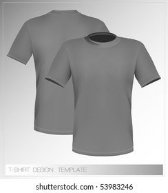 Vector illustration. T-shirt design template (front & back).