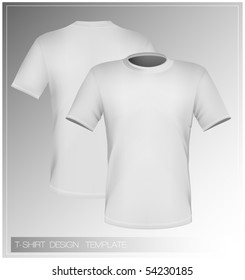 Vector illustration. T-shirt design template (front & back).