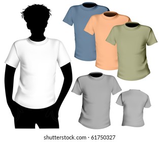 Ilustración vectorial. Plantilla de diseño de camisetas.