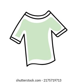 Vector illustration of t-shirt in doodle style