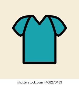 Vector illustration of tshirt , editable icon