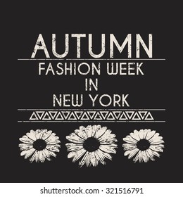 Vector illustration t-shirt fashion in New York.