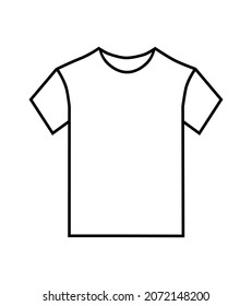 Vector illustration of T-shirt human uniform icon on white background.