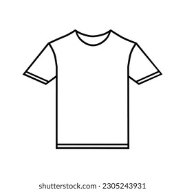 Vector illustration of T-shirt human uniform icon on white background.