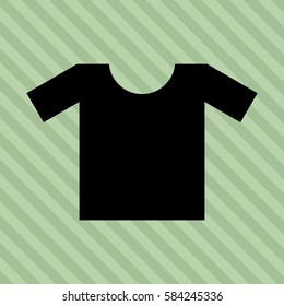 Vector Illustration of T-shirt icon in black
