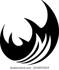 vector illustration of tsunami waves icon