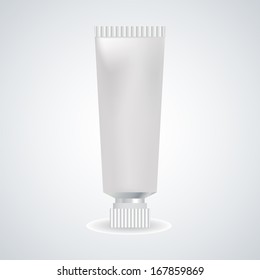Vector illustration of tube. Can use as tube of paint, toothpaste, creme etc. 