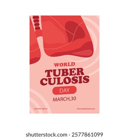 Vector illustration of tuberculosis flyer poster template design