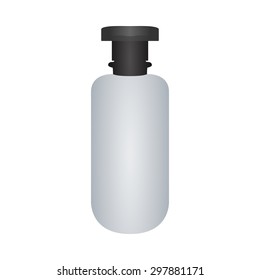 Vector Illustration of tubular bottle 