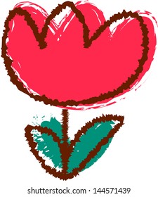 Vector illustration of a tulip