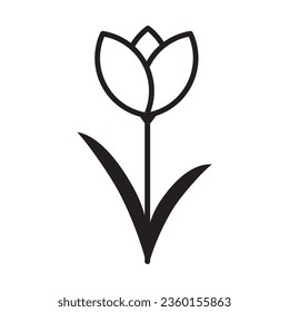 Vector illustration of tulip logo