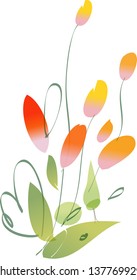 Vektorgrafik von Tulpen
