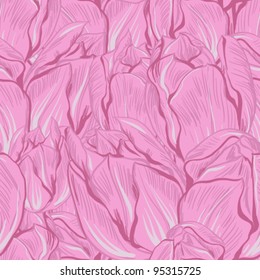 Vector illustration of tulips. (Seamless flowers pattern)
