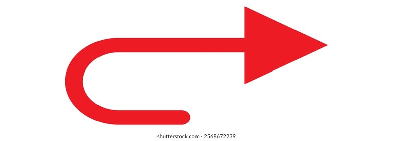 Vector illustration of tun arrows with curved and right-angle turns,color styles design.