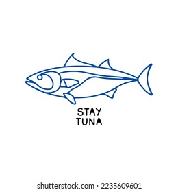 vector illustration of tuna fish