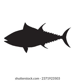 Vector Illustration of Tuna Silhouette