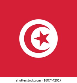 vector illustration of Tunisia flag