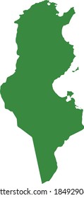 vector illustration of Tunisia map