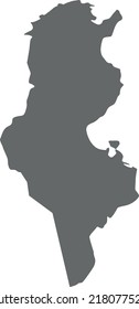 Mapa de la ilustración vector de Túnez