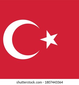vector illustration of Turkey flag