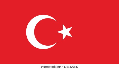 vector illustration of Turkey flag sign symbol