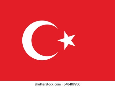 vector illustration of Turkey flag sign symbol