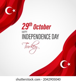 Vektorgrafik für die Unabhängigkeit der Türkei Tag-29 Oktober