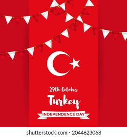 vector illustration for Turkey independence day-29 October