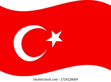 vector illustration of turkey national flag 