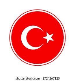 vector illustration of turkey national flag